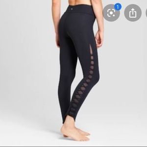 JoyLab Black Leggings Comfort Lattice